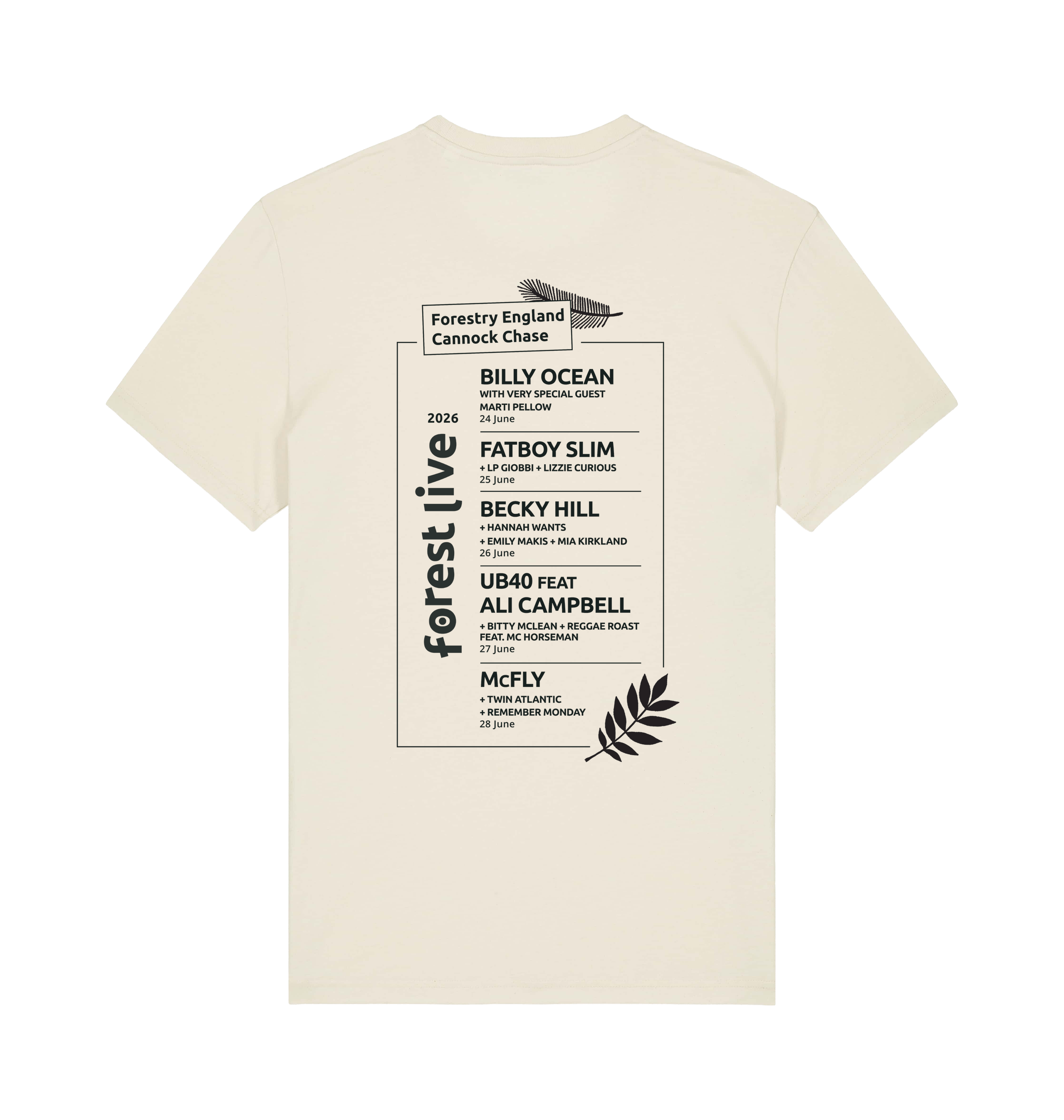 Natural Raw Printed T-shirt Back