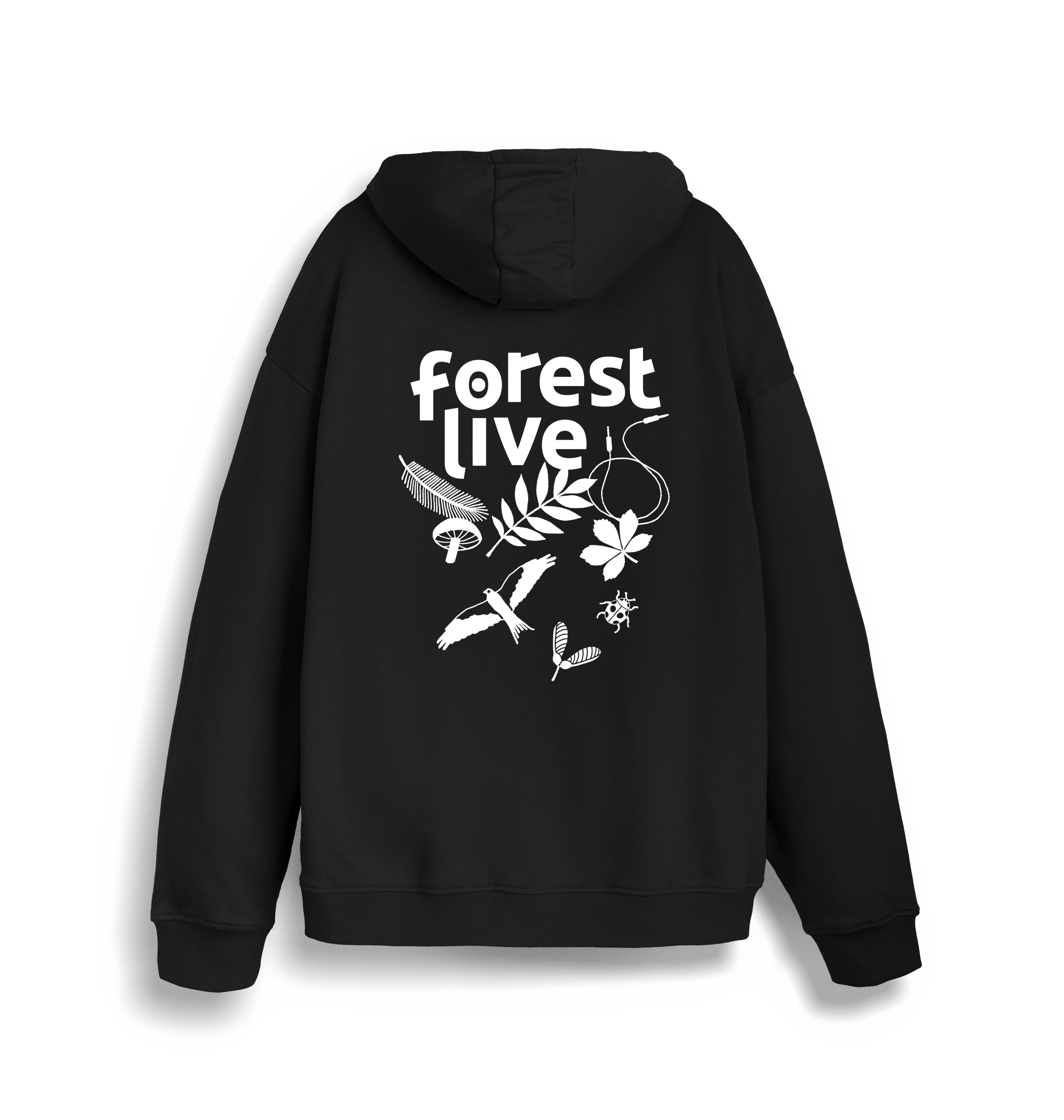 Black Printed Sweater Back