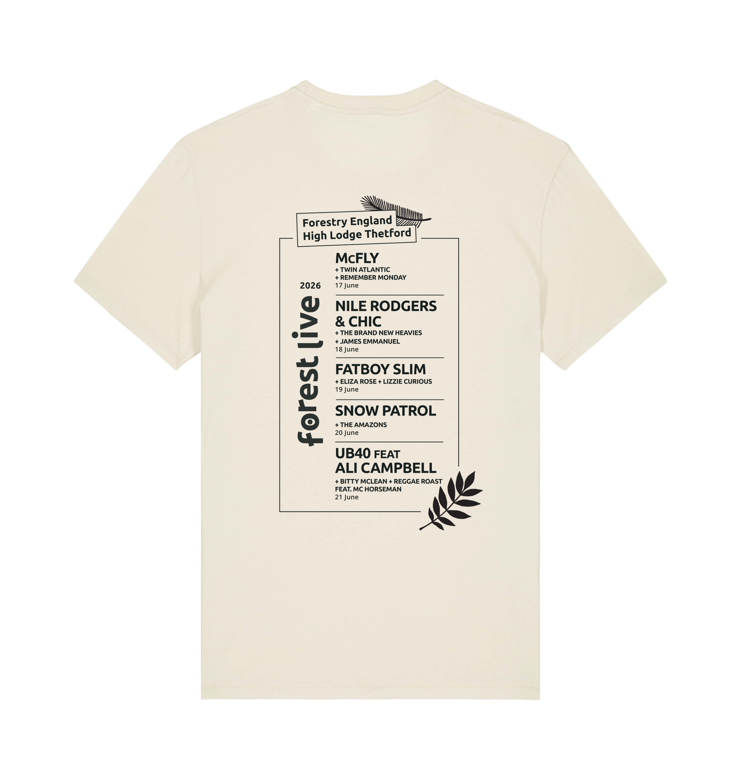 Natural Raw Printed T-shirt Back