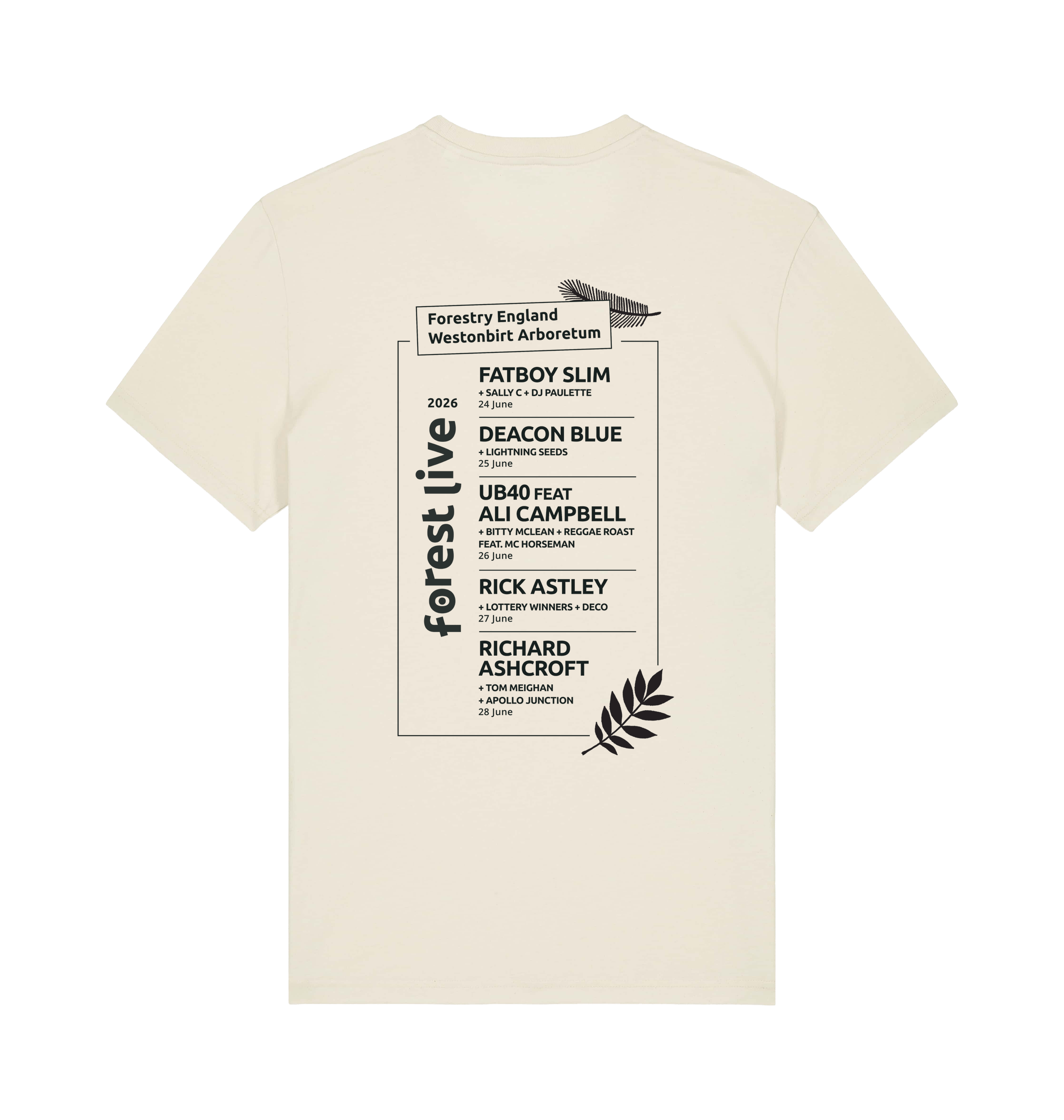 Natural Raw Printed T-shirt Back