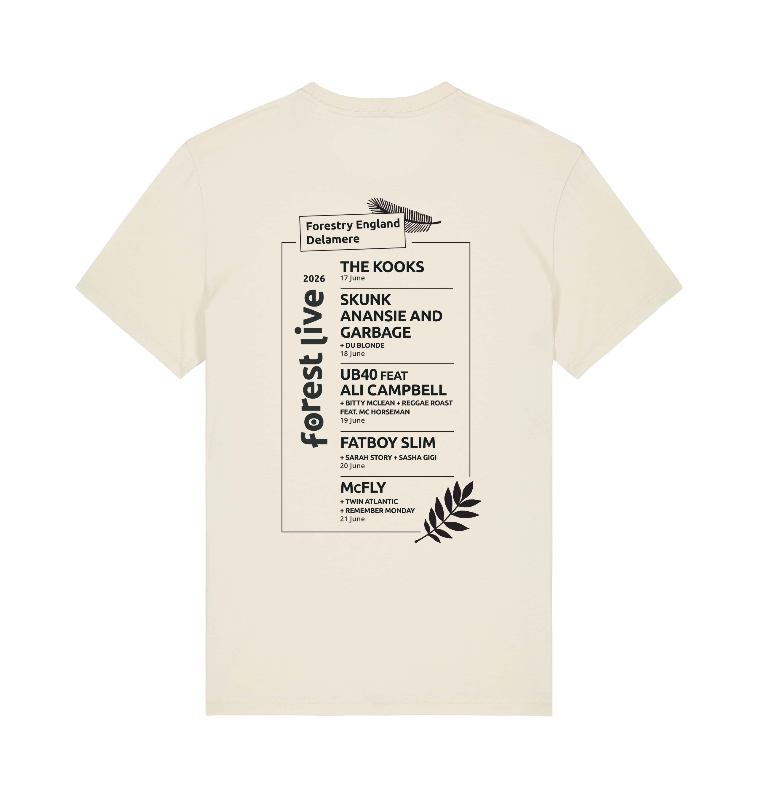 Natural Raw Printed T-shirt Back